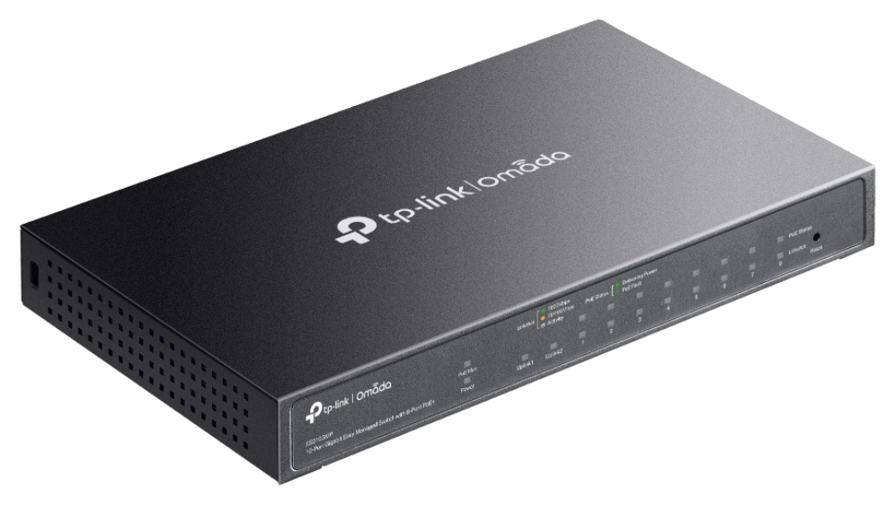 TP-Link Omada ES210GMP switch Gestionado Gigabit Ethernet (10/100/1000) Energía sobre Ethernet (PoE) Negro — imagen 4