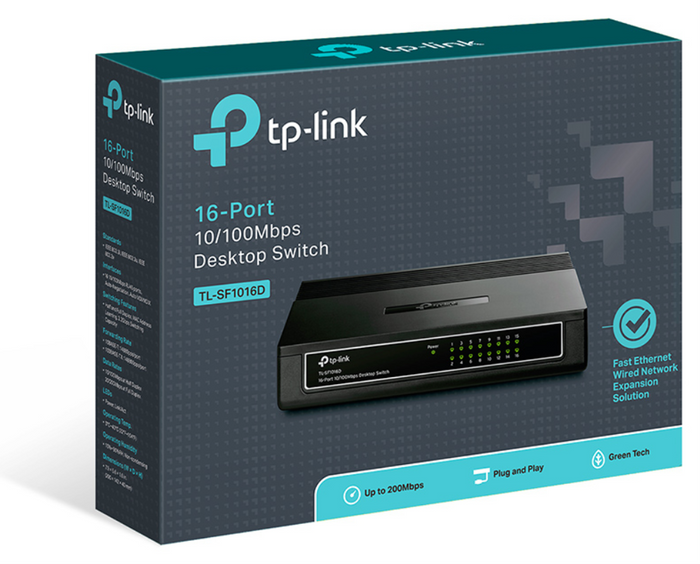 TP-Link TL-SF1016D No administrado Fast Ethernet (10/100) Negro — imagen 4