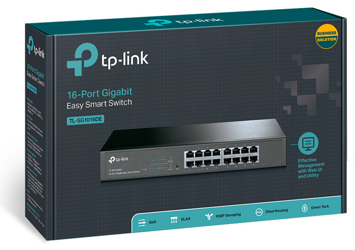 TP-Link TL-SG1016DE Gestionado L2 Gigabit Ethernet (10/100/1000) 1U Negro — imagen 4
