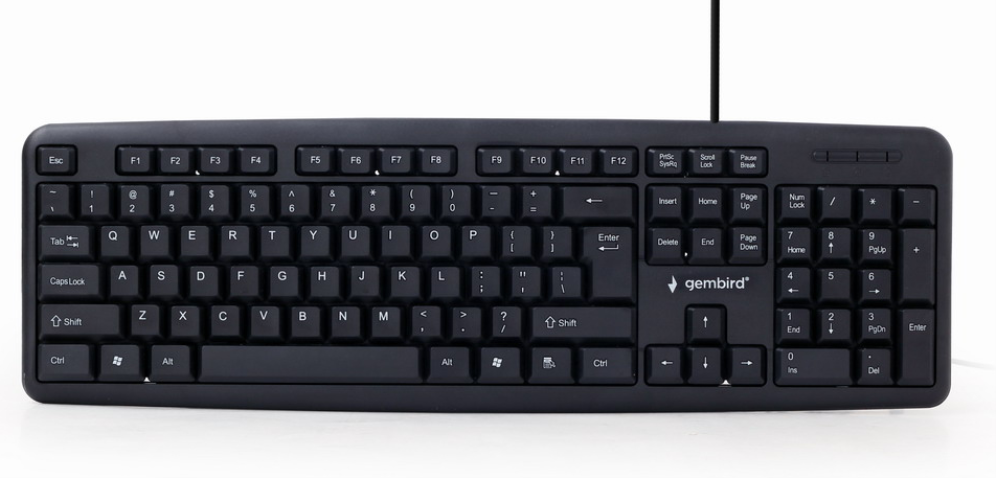 Teclado Gembird USB negro diseño eeuu · vista 1