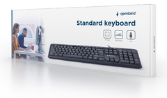 Teclado Gembird USB negro diseño eeuu · vista 3