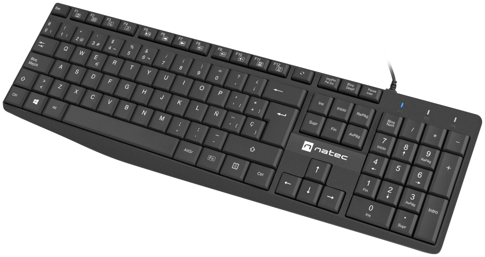 Teclado Natec nautilus slim layout USB negro · NKL-1948 · vista 1
