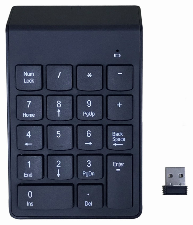 Teclado numerico Gembird inalambrico negro · vista 1