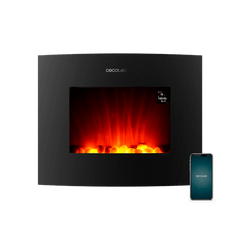 Cecotec ReadyWarm 2650 Curved Flames Connected Interior Chimenea eléctrica de pared Eléctrico Negro — vista adicional