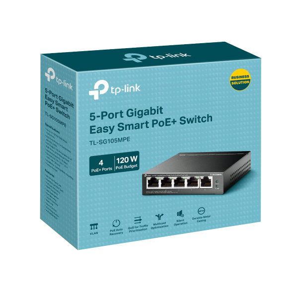 TP-Link TL-SG105MPE switch L2 Gigabit Ethernet (10/100/1000) Energía sobre Ethernet (PoE) Negro — vista adicional