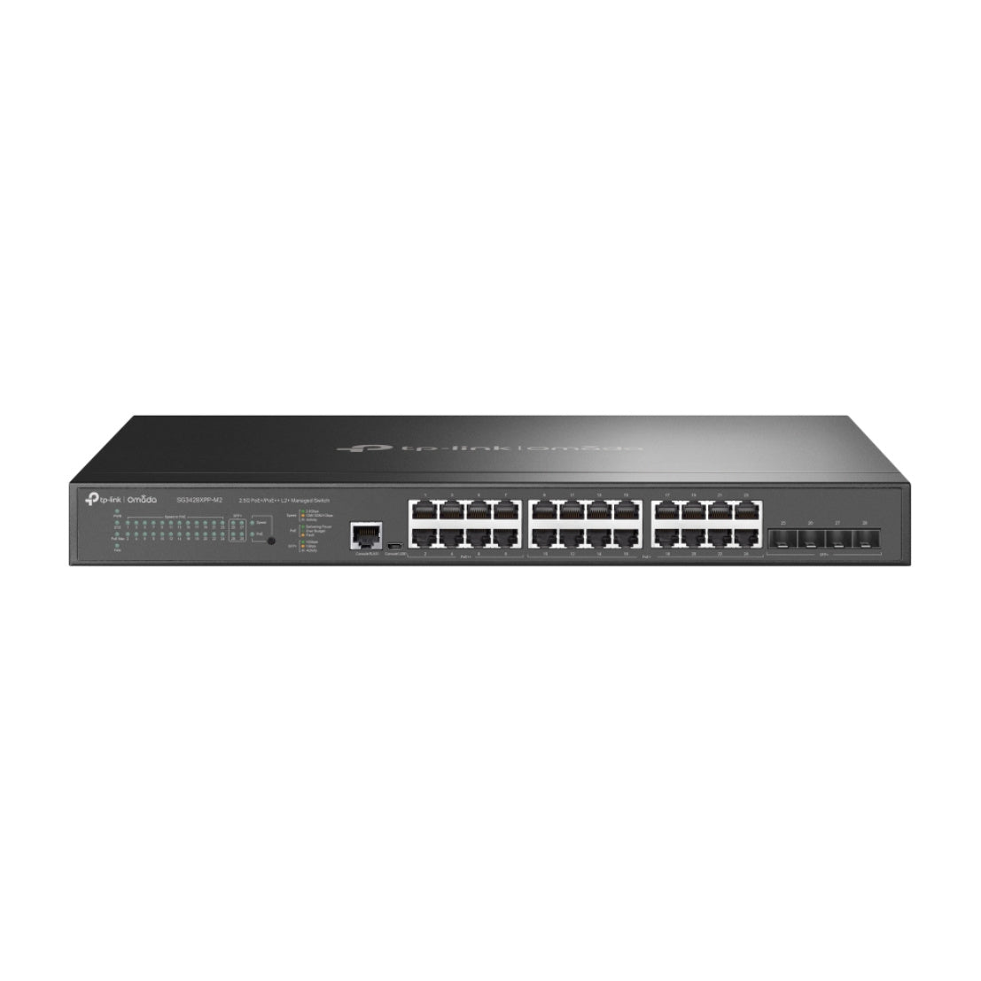 TP-Link Omada SG3428XPP-M2 switch Gestionado L2+ 2.5G Ethernet (100/1000/2500) Energía sobre Ethernet (PoE) 1U Negro