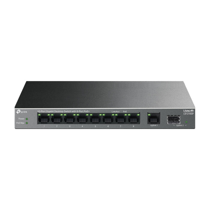 TP-Link LiteWave LS1210GP switch No administrado Gigabit Ethernet (10/100/1000) Energía sobre Ethernet (PoE) Negro