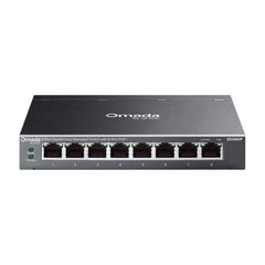TP-Link Omada ES208GP switch Gestionado L2 Gigabit Ethernet (10/100/1000) Energía sobre Ethernet (PoE) DIN rail Negro