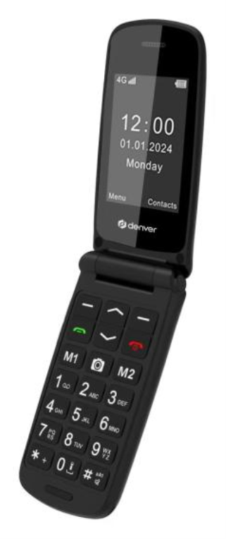 Telefono flip Denver 4g especialmente para mayores · vista 1