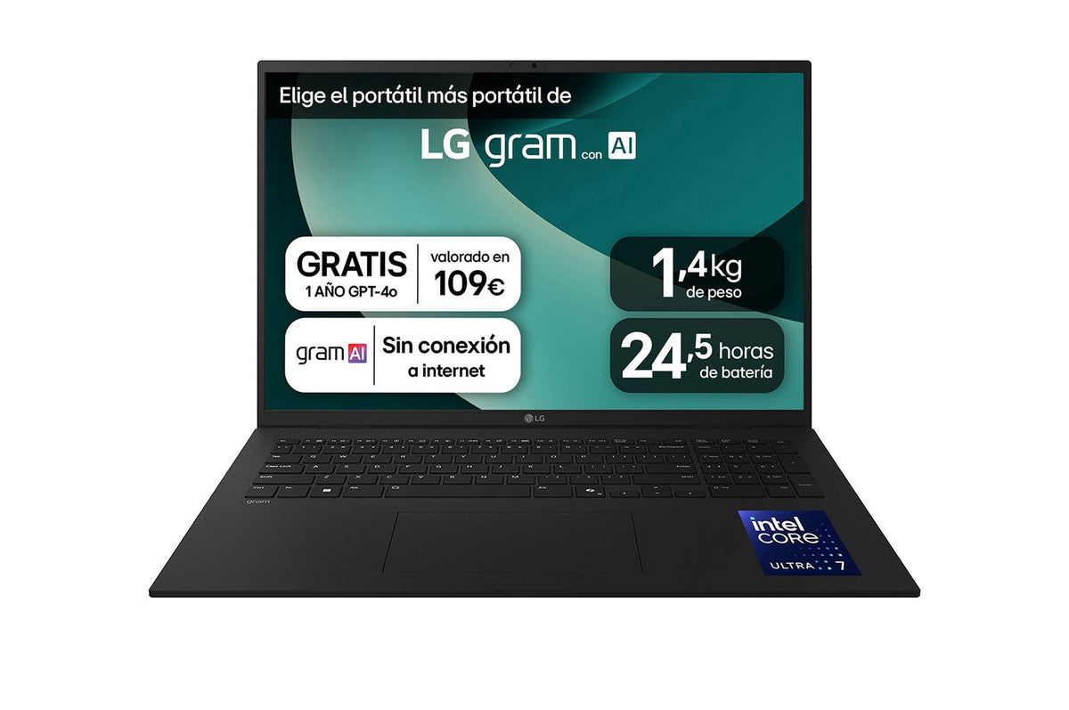 Portátil LG 17Z90Tl-G U7-258V 32Gb SSD 1Tb 17 W11H · 17Z90TL-G.AU88BN · vista 1