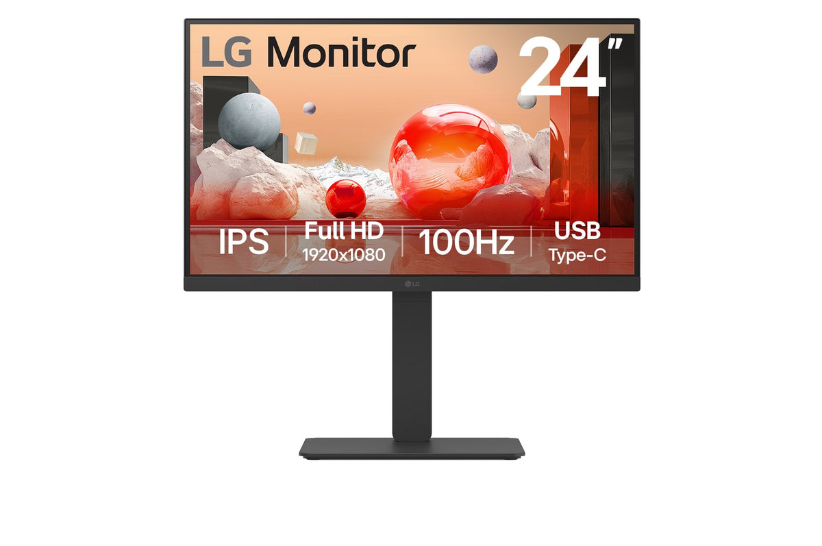 Monitor LED IPS LG 24Ba650 23.8 1920 X 1080 5Ms HDMI Displayport USB-C Altavoces Reg. Altura · 24BA650-B · vista 1