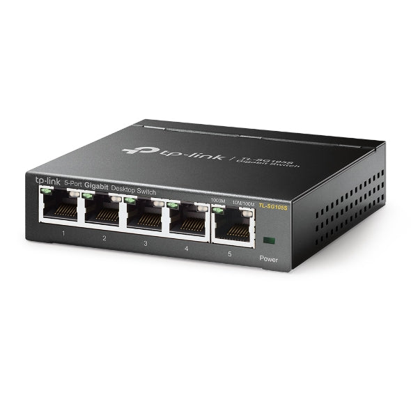 TP-Link TL-SG105S No administrado Gigabit Ethernet (10/100/1000) Negro