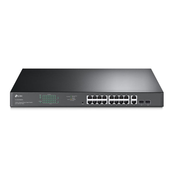 TP-Link TL-SG1218MPE Gestionado L2 Gigabit Ethernet (10/100/1000) Energía sobre Ethernet (PoE) 1U Negro