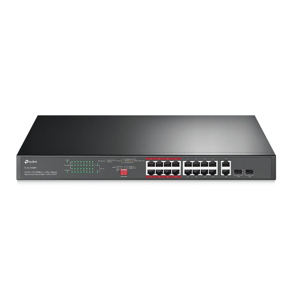 TP-Link TL-SL1218MP No administrado Gigabit Ethernet (10/100/1000) Energía sobre Ethernet (PoE) 1U Negro