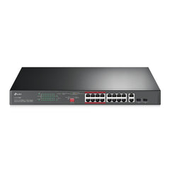TP-Link TL-SL1218MP No administrado Gigabit Ethernet (10/100/1000) Energía sobre Ethernet (PoE) 1U Negro