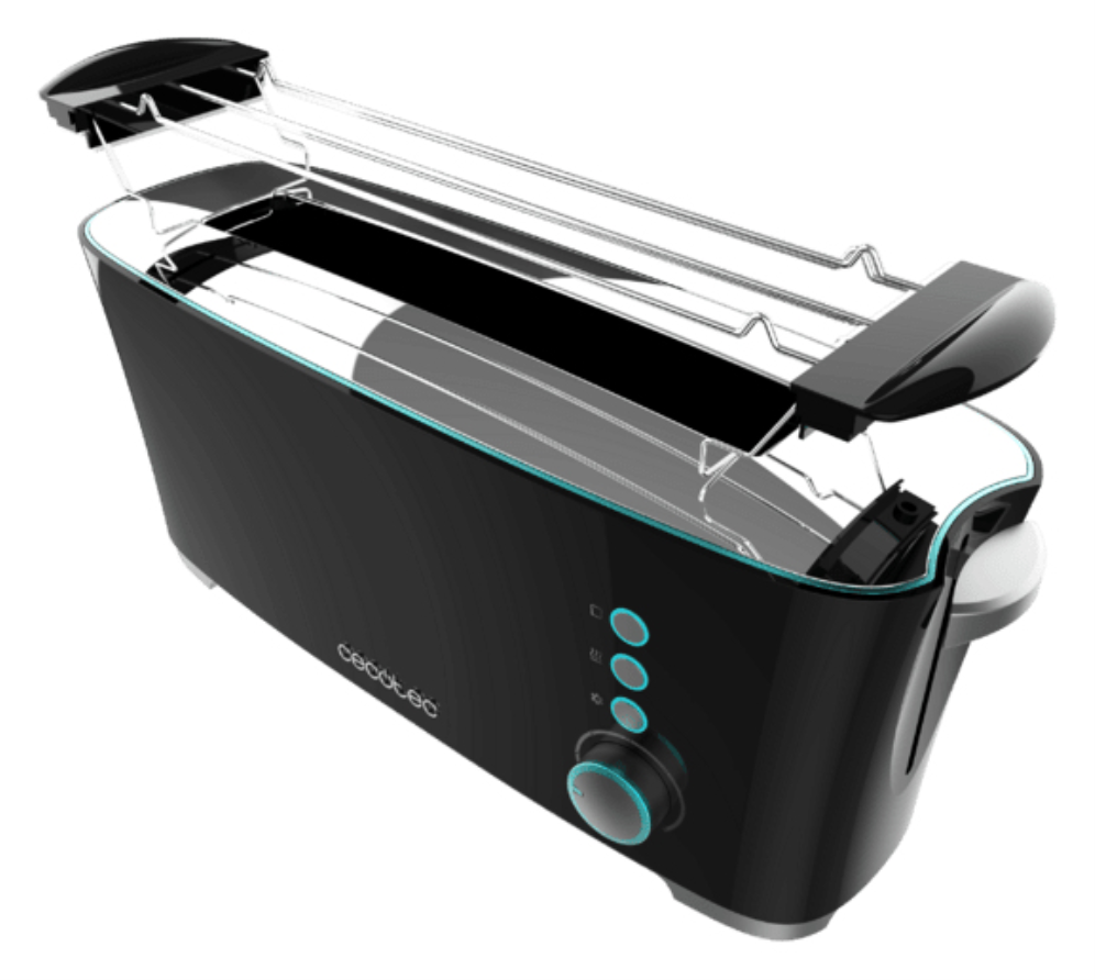 Cecotec 02185 tostadores 1000 W Negro