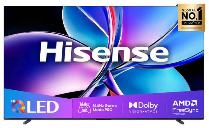 Tv Hisense 100e7q pro 100" 4k ultra hd smart tv WiFi negro · vista 1