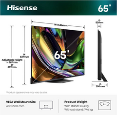 Tv Hisense 65ur8s 65" serie ur8 rgb miniled · vista 15