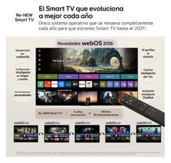 Tv LG 43qned81b6c.aeu 43" qned evo miniled patas laterales WiFi HDMI x3 · vista 12