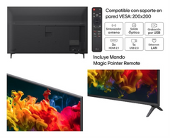 Tv LG 43qned81b6c.aeu 43" qned evo miniled patas laterales WiFi HDMI x3 · vista 3