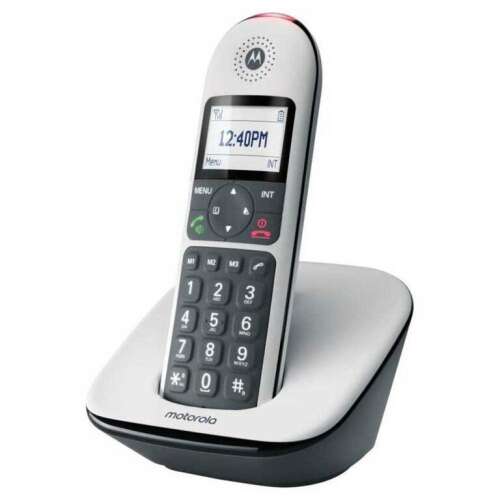 Teléfono Inalámbrico Dect Digital Motorola Cd5001 Blanco Pantalla Retroiluminada Teclas Grandes · 107CD5001WHITE · vista 1