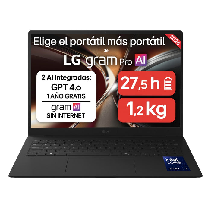 Portátil LG Gram Pro 16Zd90U-G U7-355 32Gb SSD 512Gb 16 Freedos · 16ZD90U-G.AX85BN · vista 1