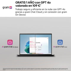 Portátil LG Gram Pro 16Zd90U-G U7-355 32Gb SSD 512Gb 16 Freedos · 16ZD90U-G.AX85BN · vista 7